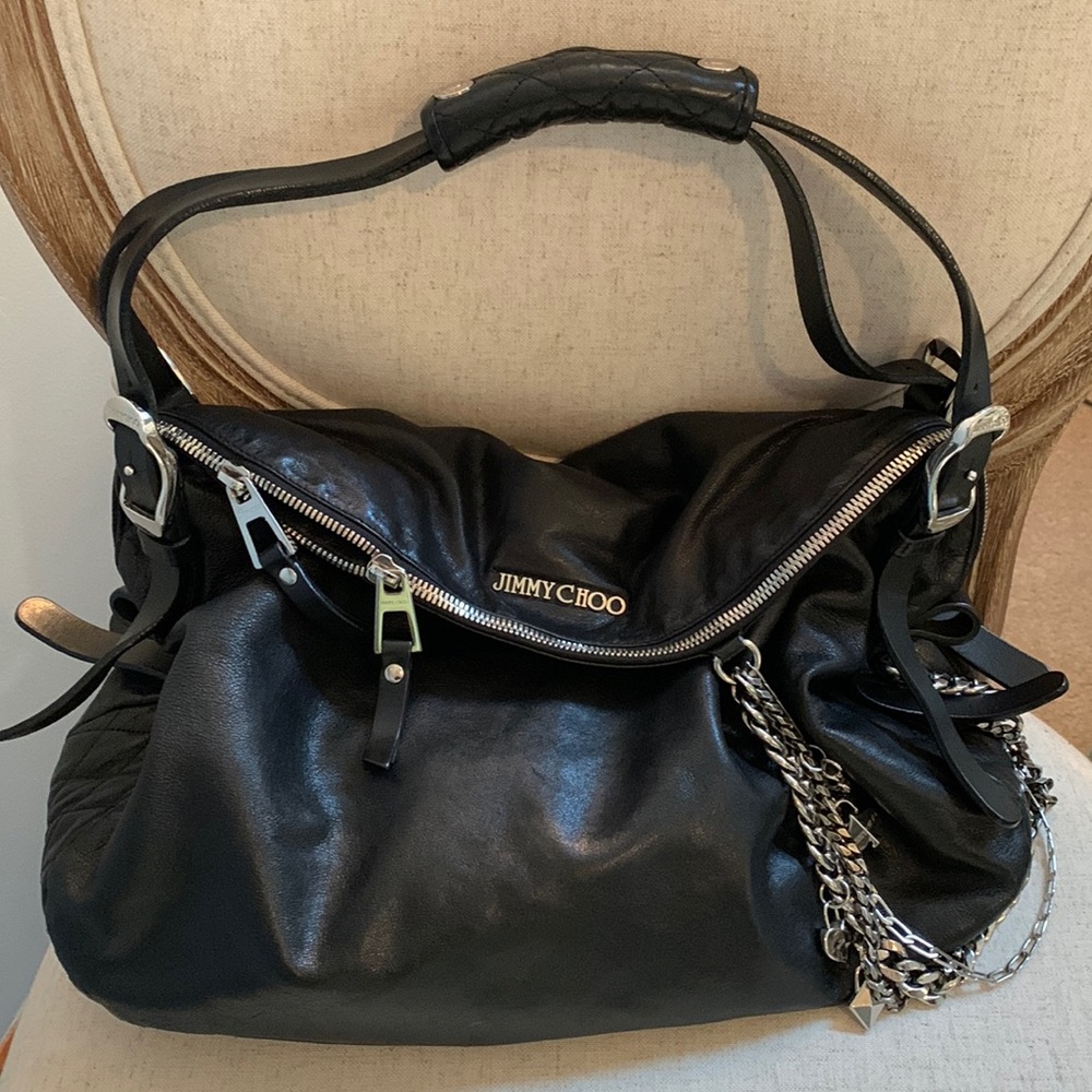 Stunning Jimmy Choo quilted biker bag!